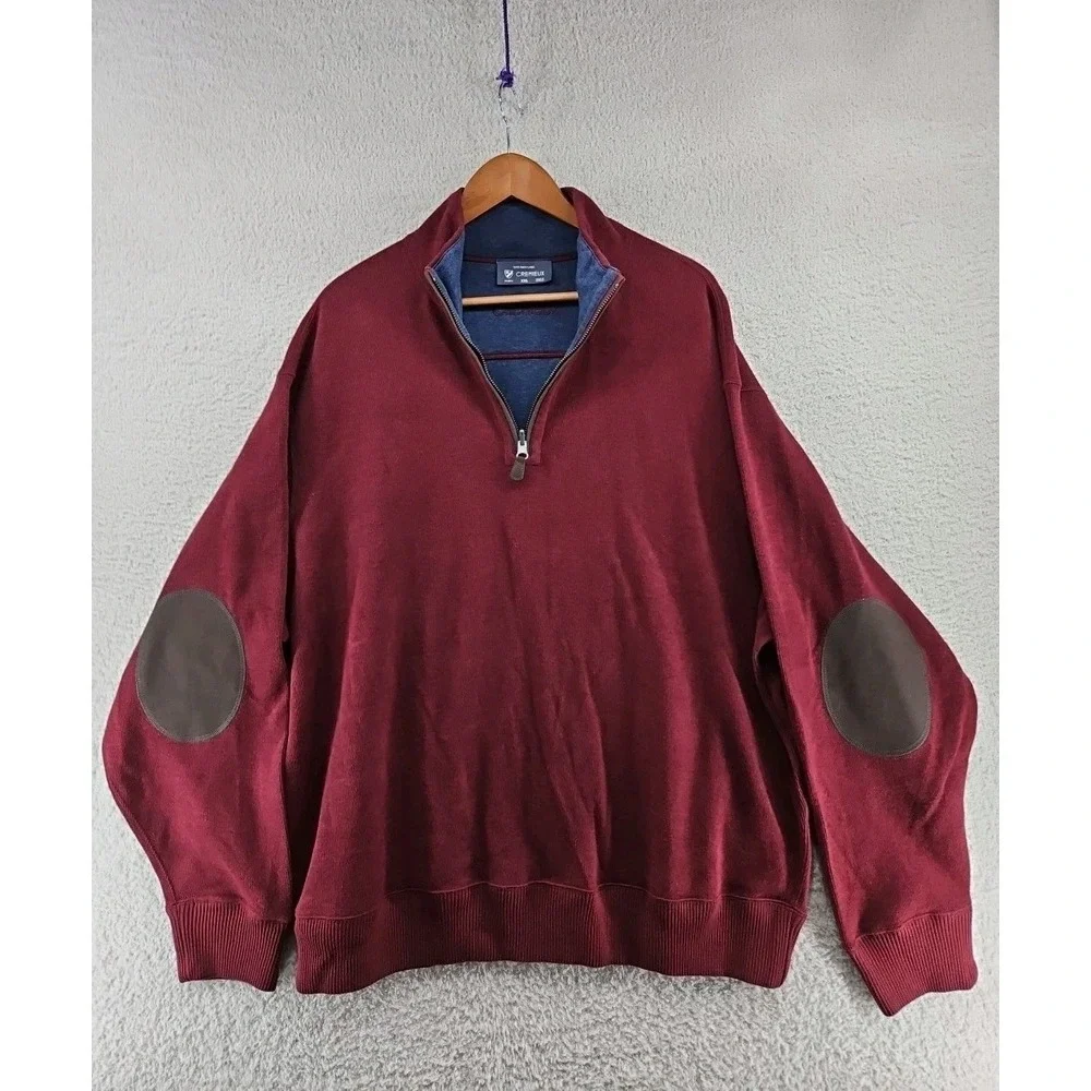 Cremieux Reversible Quarter-Zip Pullover XXL  Mens  Elbow Patches